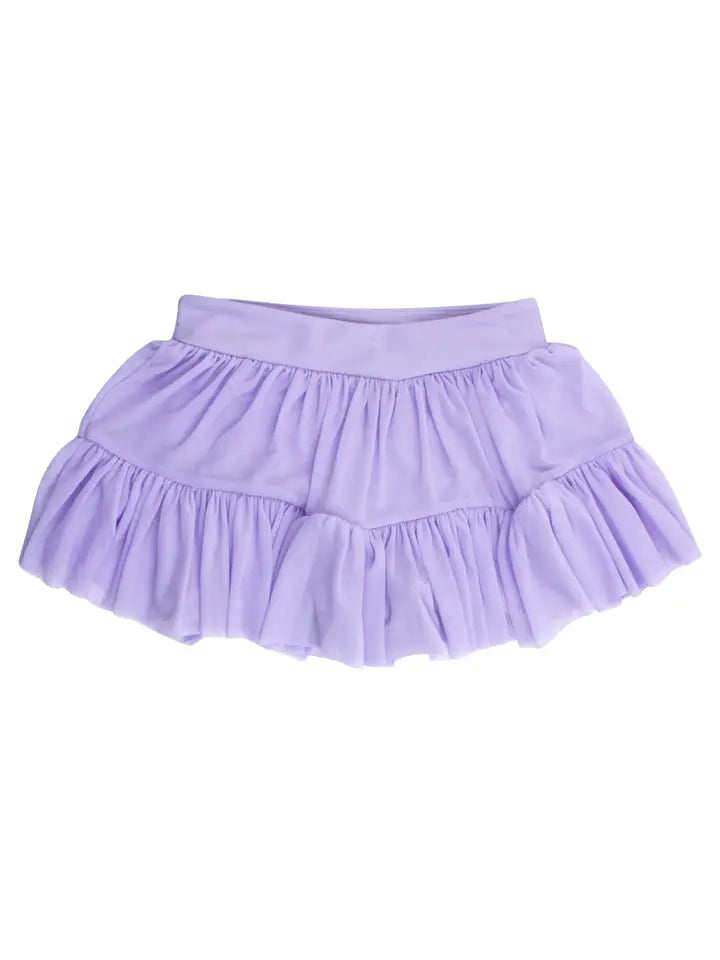 Girls Lavender Active Tulle Skort