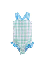 Load image into Gallery viewer, Green Gingham Hadley Girls Suit