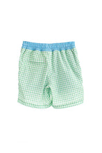 Load image into Gallery viewer, John John Boys Green Gingham Swim