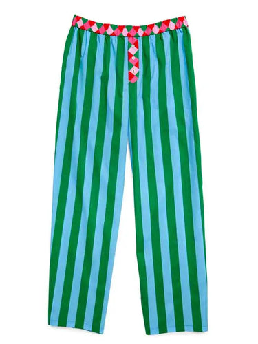 Green Festive Stripe Boxer Pant