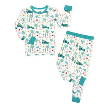 Load image into Gallery viewer, Coastal Christmas Holiday Bamboo Kids Pajamas Sleep Set