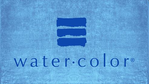 Sky Blue Watercolor Beach Towel