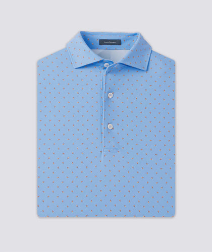 Luxe Blue Egan Performance Polo