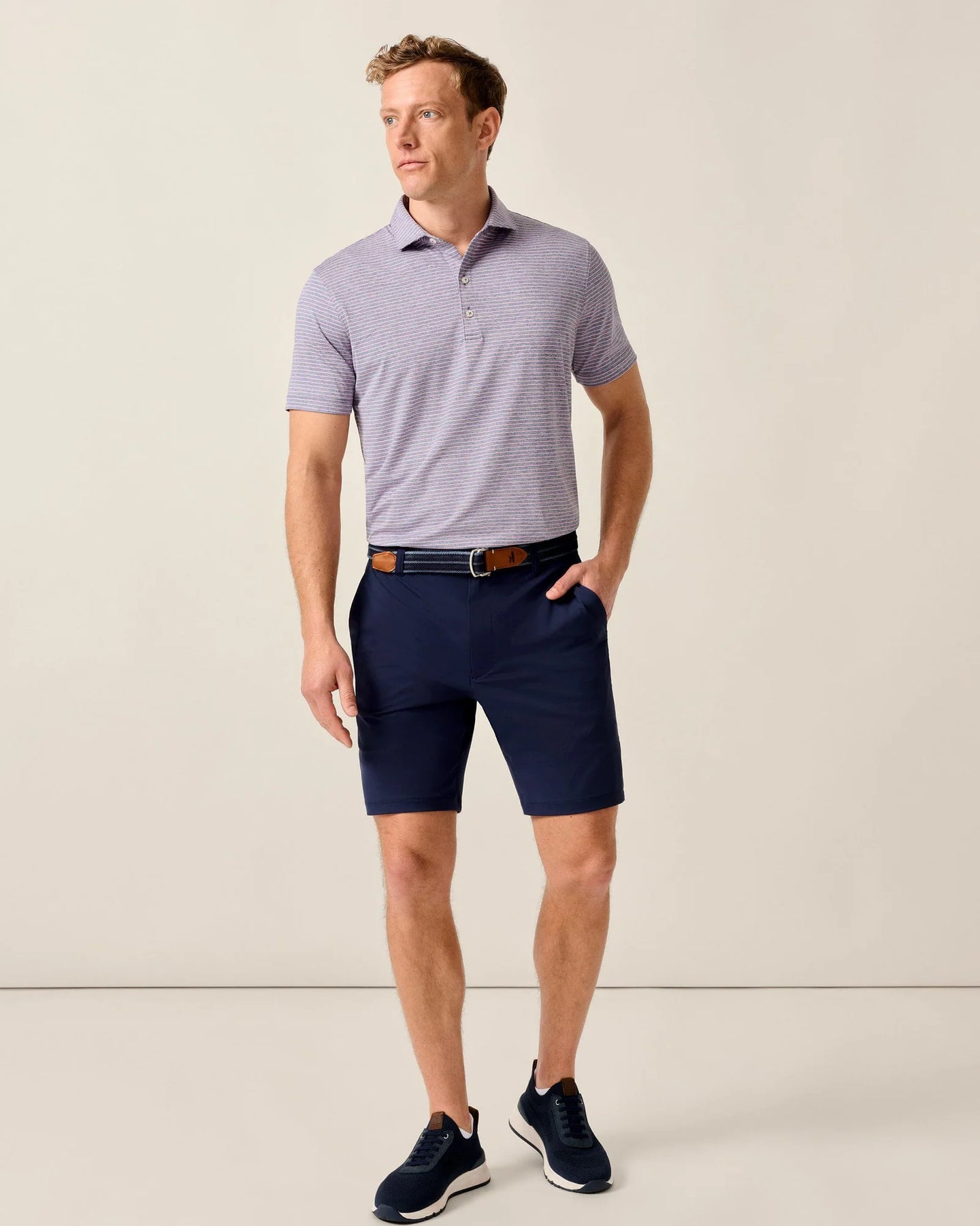 Navy Fusionn Knit Performance Pull-On Short