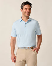 Load image into Gallery viewer, Gulf Blue Performance Jersey Polo - Lyndonn Stripe