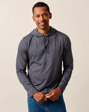 Load image into Gallery viewer, Navy Wycliff Striped Long-Sleeve T-Shirt Hoodie