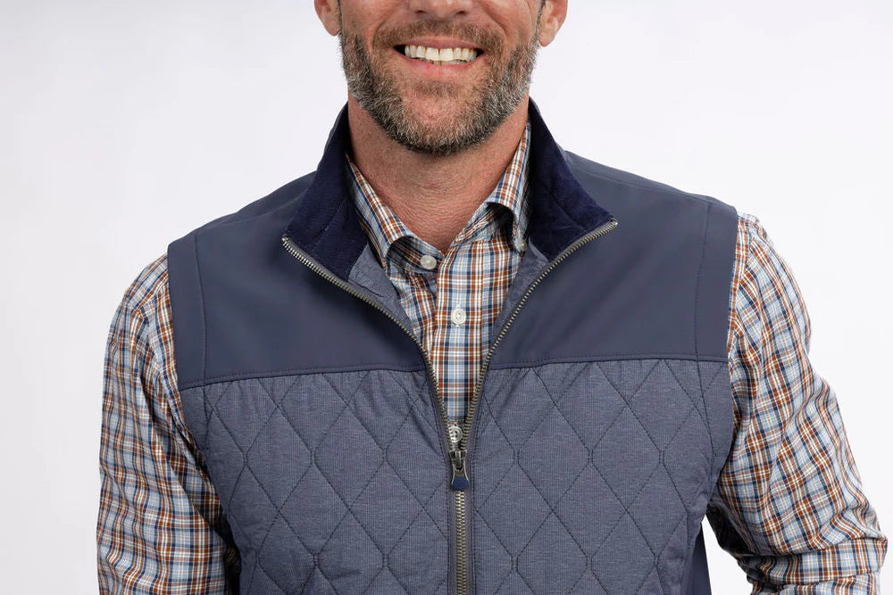 Navy Paxton Quilted Vest