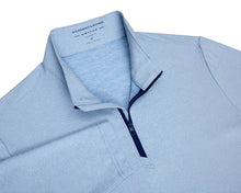 Load image into Gallery viewer, The Bell Quarter-Zip: Heathered Vista Blue