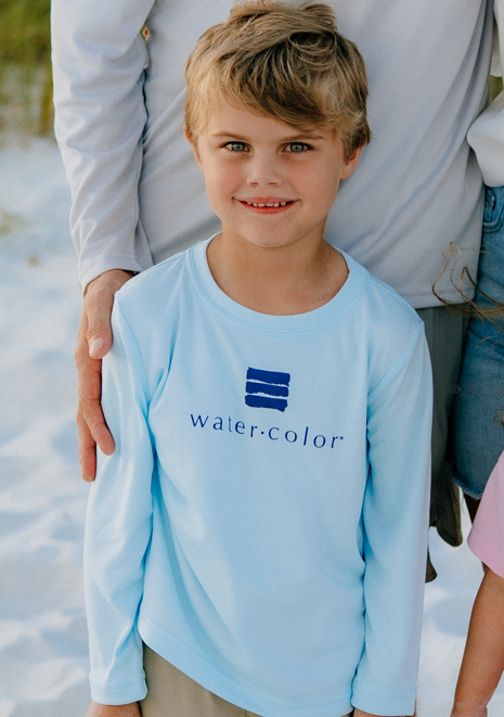 Youth Ice Blue LS SPF Tee
