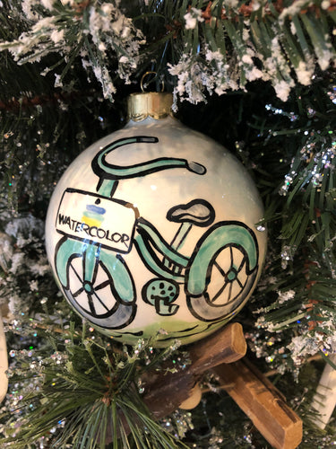 2025 WaterColor Bicycle Ornament