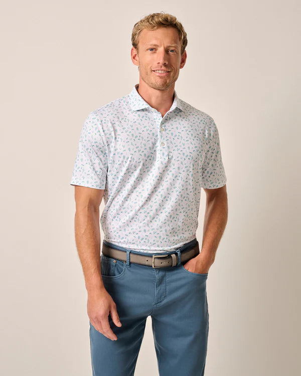 Green Grass West Texas Print Polo