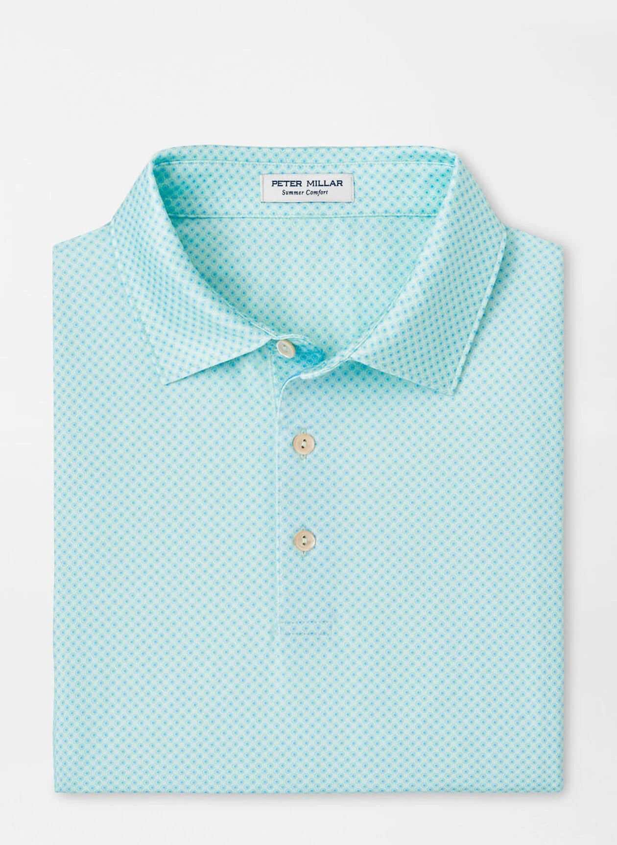 Sea Glass Circle Geo Performance Jersey Polo