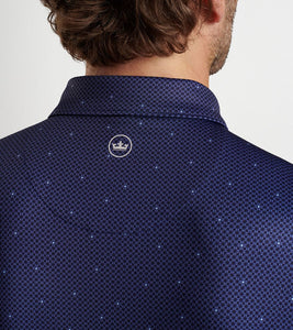 Navy North Star Print Polo