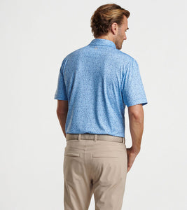 Cottage Blue Hair Of The Dog Print Polo