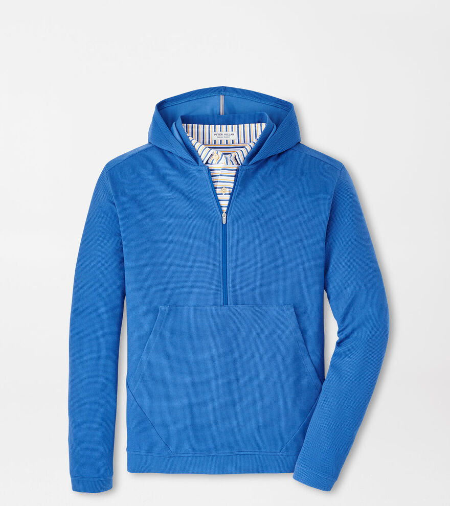 Mako Blue Grid 1/2 Zip Hoodie