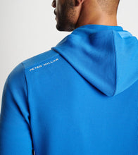 Load image into Gallery viewer, Mako Blue Grid 1/2 Zip Hoodie