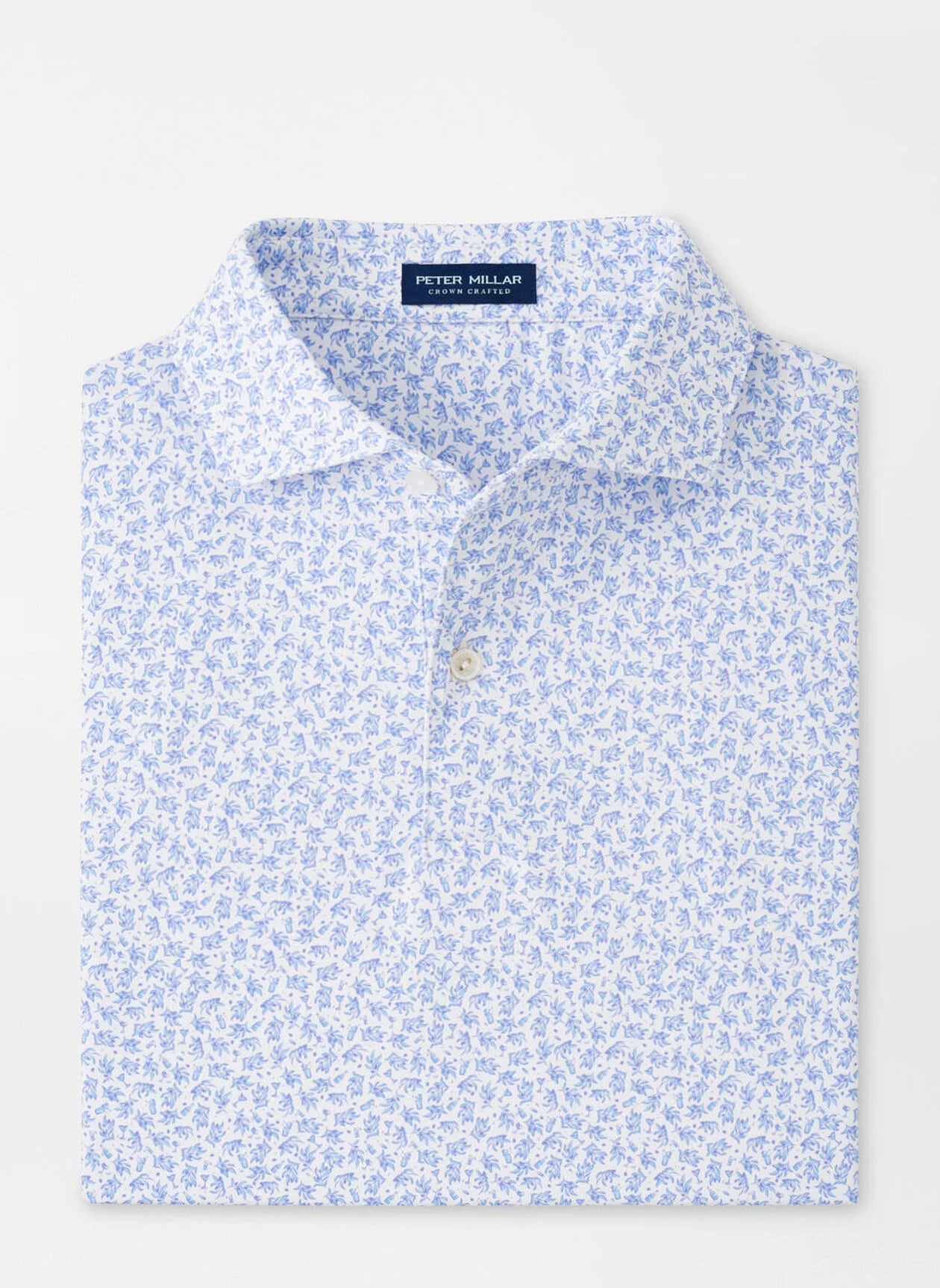 White Olive Grove Performance Jersey Polo