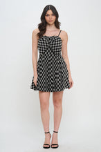 Load image into Gallery viewer, Midnight Weave Bow Mini Dress