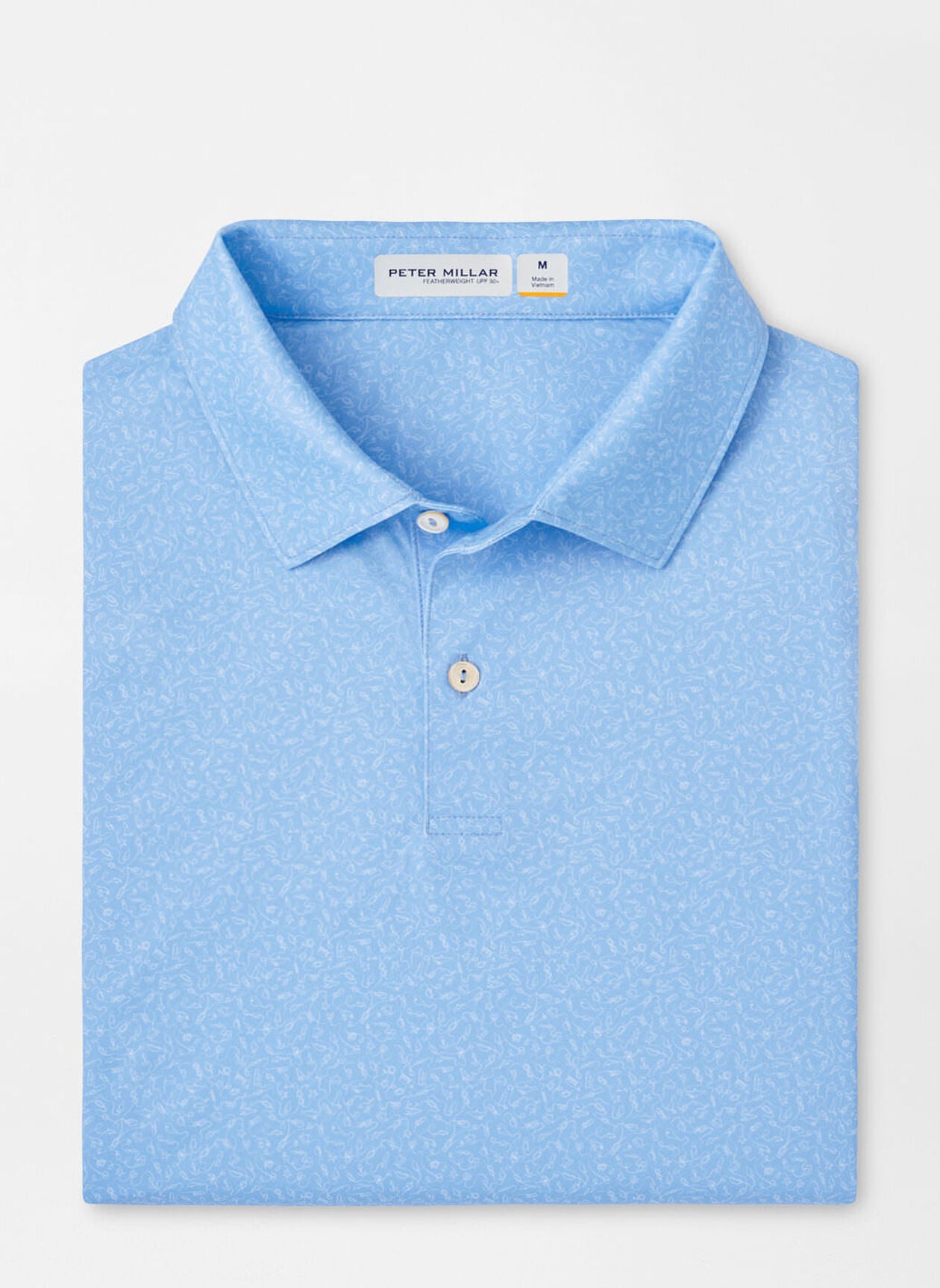 Cottage Blue Featherweight Nautical Knots Polo
