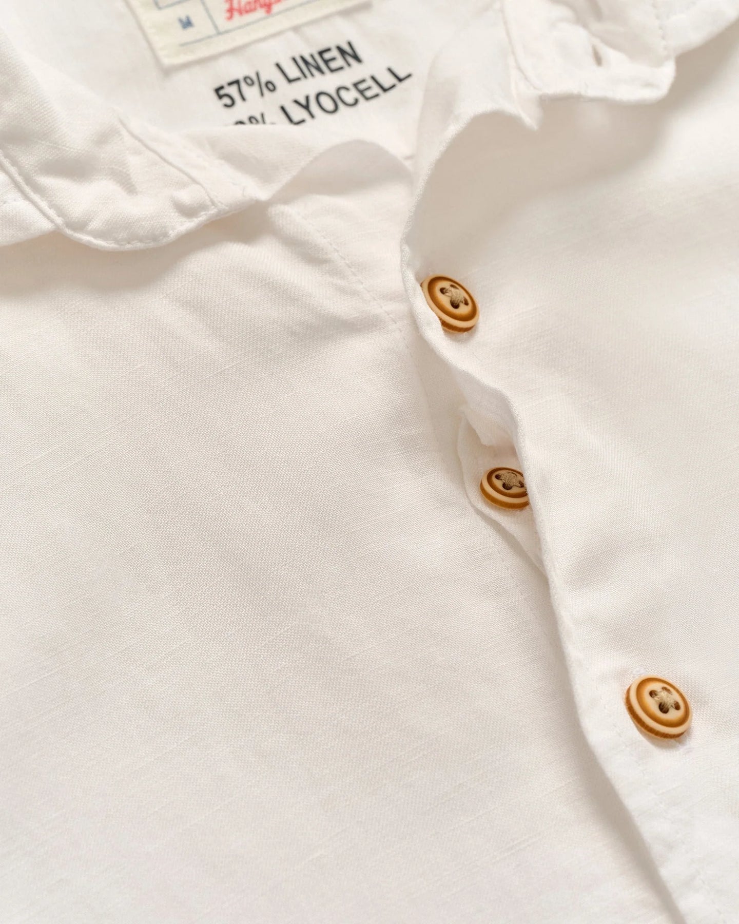 White Short Sleeve Hangin' Out Linen Button Down Shirt - Gianni