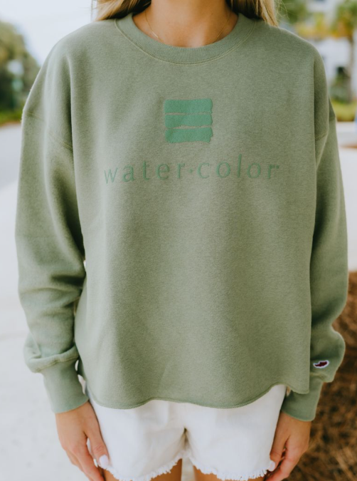 Moss Reverse Fleece Oversized Midi