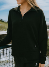 Load image into Gallery viewer, Ladies Black Cora 1/4 Zip