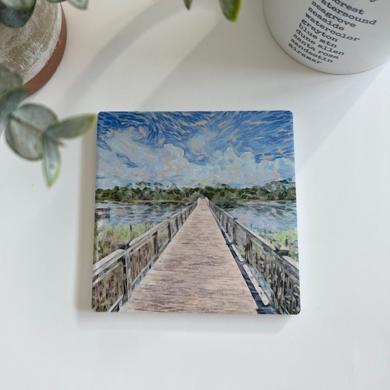 WaterColor Bridge Coaster Set of 2