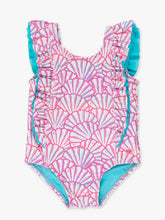 Load image into Gallery viewer, Girls Pink Magical Mermaids Waterfall One Piece