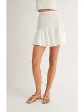 Load image into Gallery viewer, Picnics Asymmetric Smock Skirt: White