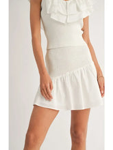 Load image into Gallery viewer, Picnics Asymmetric Smock Skirt: White