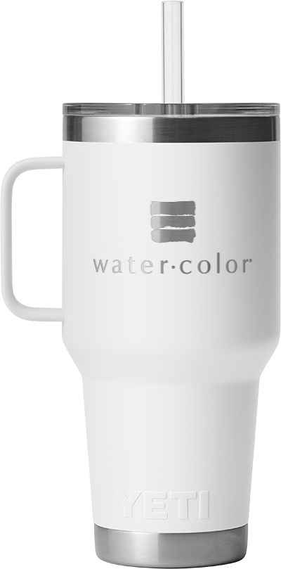 White 35 oz Straw Mug