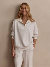 Load image into Gallery viewer, Ivory Marl - Hawley Half Zip Sweat