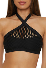 Load image into Gallery viewer, Black Castaway Hi-Neck Top