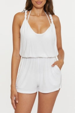 White Mykonos Romper