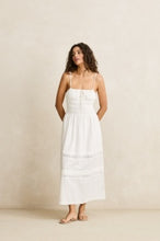 Load image into Gallery viewer, Broderie Lace Gathered Midi Dress