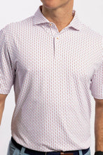 Load image into Gallery viewer, Red/Sky Washington Two Button Performance Polo