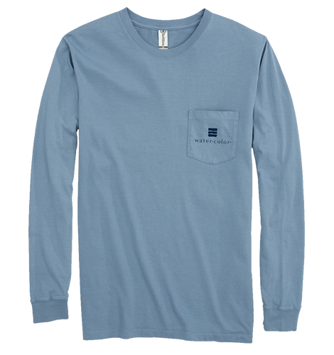 Slate Unisex LS Pocket Tee