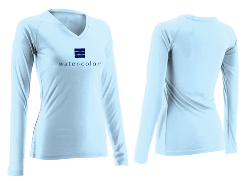Women's Ice Blue LS SPF Tee